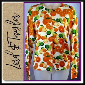 LORD & TAYLOR Citrus Cardigan